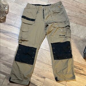 ProTradesman Men's 36 in. W x 31 in. L Tan, Heavy-Duty, stretch work pants